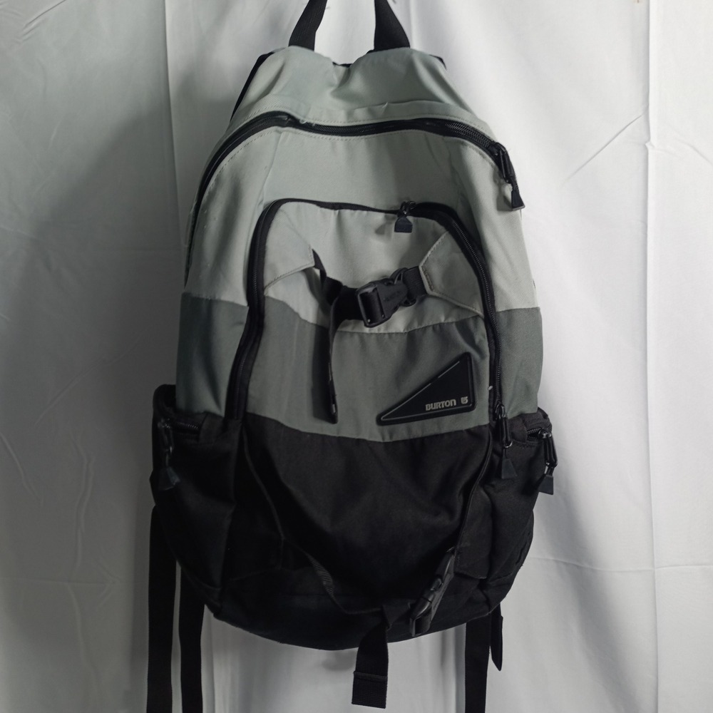 Burton Treble Yell Backpack Gray Black Colorblock Skate School Bag s9
